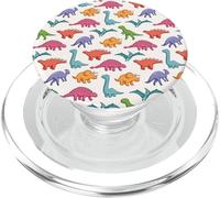 Cute Dinosaurs Pattern Design Dino and Rhino Gifts For Kids PopSockets PopGrip para MagSafe