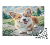 Cute Dog 1000 Piece Fun Present Corgi on Stone Path for Adults & Kids Activity for Home Gift 70x50cm/1000pcs