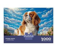 Cute Dog 1000 Piezas Cartulina Premium Rompecabezas Premium Cavalier King Charles Spaniel Antiestrés Juguete De Cumpleaños Rompecabezas para Adultos Y Niños 70x50cm/1000pcs