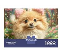 Cute Dog 1000 Piezas Cartulina Premium Rompecabezas Premium Pomeranian Extremadamente Difícil Juego Familiar Rompecabezas Regalos para Familia Y Amigos 70x50cm/1000pcs