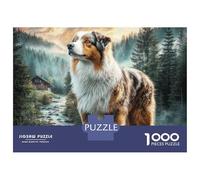 Cute Dog 1000 Piezas Cartulina Premium Rompecabezas Premium Saint Bernard Antiestrés Juguete De Cumpleaños Rompecabezas Regalos para Familia Y Amigos 52x38cm/1000pcs
