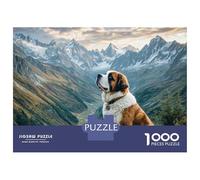 Cute Dog 1000 Piezas Papel Ecológico Resistente Rompecabezas DIY Saint Bernard Extremadamente Difícil Desafío Único Rompecabezas para Adultos Y Niños 70x50cm/1000pcs
