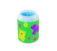 Cute Dog and Bear - Arandela portátil para pies de perro, cerdas de silicona suave, suministros de aseo para perros medianos a grandes