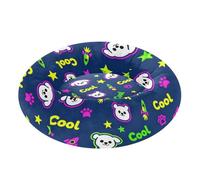 Cute Dog and Bear Cool Blue - Cama antideslizante y calmante para mascotas de tamaño extra pequeño, tamaño S
