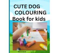 Cute dog colouring book for kids