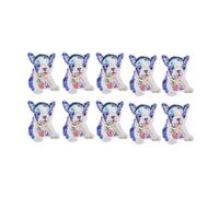 Cute Dog Iron On Patches 10Pcs | Fine Cotton Fabric for Jeans/Jackets/Bags | Resilient Sewing Patches for DIY Clothes Repair & Decoration