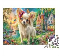 Cute Dog Jigsaw Puzzle for Adults 1000 Pieces Long-Haired Chihuahua by River Recycled Paper | Fun and Challenging Game 38x26cm/1000pcs