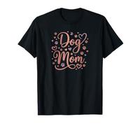 Cute Dog Mom with Paw Print Hearts Dog Lover Cute Dog Mom Camiseta