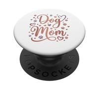 Cute Dog Mom with Paw Print Hearts Dog Lover Cute Dog Mom PopSockets PopGrip Adhesivo