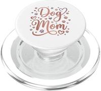 Cute Dog Mom with Paw Print Hearts Dog Lover Cute Dog Mom PopSockets PopGrip para MagSafe