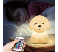 Cute Dog Night Light for Kids, Color Changing Nightlight with Touch,silicone Baby Nursery Lamp, Kawaii Stuff & Birthday Gifts Tw