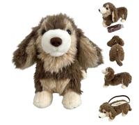 Cute Dog Shaped Stuffed Animal Purse,Soft Furry Plush Coin Pouch for Kids,Girls & Women,School Travel,Realistic Toy Storage Bag (1, Dog Wallet)