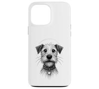 Cute Dog Sketch Scruffy Terrier Face Hand-Drawn Graphic Art Carcasa para iPhone 13 Pro MAX