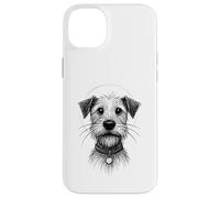Cute Dog Sketch Scruffy Terrier Face Hand-Drawn Graphic Art Carcasa para iPhone 14 Plus
