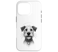 Cute Dog Sketch Scruffy Terrier Face Hand-Drawn Graphic Art Carcasa para iPhone 16 Pro