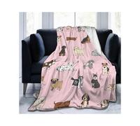 Cute dog throw blanket, ultrasoft, warm, for all seasons, pets, fleece, 127x101.6cm