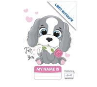 Cute Dog Writing Notebook for Kids - Primary Handwriting Paper - 120 Pages: Puppy Notebook for Girls and Boys - Primary Writing Paper for School and Handwriting Practice