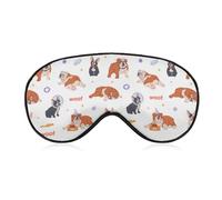Cute Dogs - Antifaz para dormir con correa ajustable, cómodo y suave, ayuda para dormir, antifaz que bloquea la luz