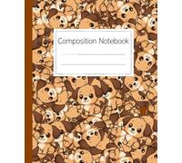 Cute Dogs Composition Notebook: Adorable Puppy Pattern Journal for Girls, Kids & Teens | 120 Pages, Wide Ruled for School, Notes, and Writing: Kawaii Animal Themed Lined Paper Notebook for Students