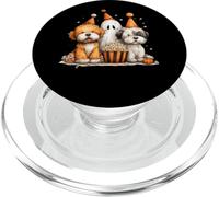Cute Dogs Ghost Popcorn Fiesta de Halloween PopSockets PopGrip para MagSafe