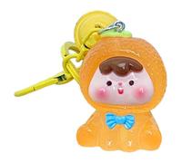 Cute Doll Keychain Fruit Design | Funny Cartoon Figure Aesthetic Keyring |
