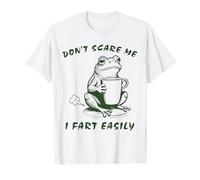Cute Don't Scare Me I Fart Easy Funny Frog Graphic Hombres Mujeres Camiseta