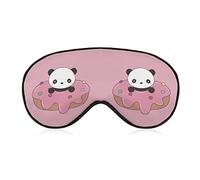 Cute Donuts and Panda Sleeping Eye Mask Sombra de ojos con correa ajustable Venda para los ojos para viajes en avión