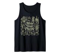 Cute Doodles, Gardener Lover, Mind Your Plants Camiseta sin Mangas