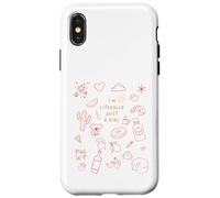 Cute Doodles, I'm Literally Just a Girl tee | 90s Baby Carcasa para iPhone X/XS