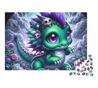 Cute Dragon Fantasy Style Puzzle de 1000 Piezas Puzzle para Adultos Estilo Fantasía Decoración Familiar Relajante Concentración 52x38cm/1000pcs