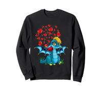 Cute Dragon Heart Valentines Day For Girls Boys Kids Dragons Sudadera