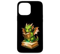 Cute Dragon Reading Book, Booish Teacher Librarian Bookworm Carcasa para iPhone 13 Pro MAX