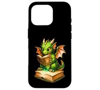 Cute Dragon Reading Book, Booish Teacher Librarian Bookworm Carcasa para iPhone 16 Pro