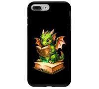 Cute Dragon Reading Book, Booish Teacher Librarian Bookworm Carcasa para iPhone 7 Plus/8 Plus