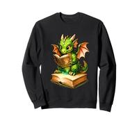 Cute Dragon Reading Book, Booish Teacher Librarian Bookworm Sudadera