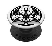 Cute Dragon Wings Book Lover Librarian Fantasy Bookish PopSockets PopGrip Adhesivo