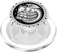 Cute Dragon Wings Book Lover Librarian Fantasy Bookish PopSockets PopGrip para MagSafe