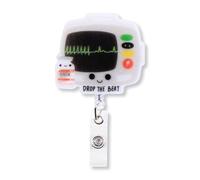 Cute Drop the beat - Carrete de insignia de enfermera retráctil, divertido soporte para identificación con clip de cocodrilo para profesionales médicos, estudiantes, profesores y personal de oficina