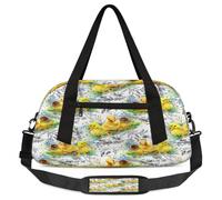 Cute Duck - Bolsas de lona para niños y niñas, diseño de animales lindos, bolsa de gimnasio ligera para niños, bolsa de viaje para fin de semana, bolsa de baile, Bonito pato., 18.5L x 7.8W x 9.4H