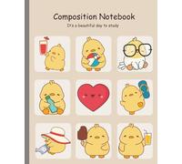 Cute Duck Composition Notebook - Kawaii Aesthetic Journal for School, Writing, and Study Notes: Funny Animal Notebook Gift for Students, Girls & Duck Lovers (7.5x9.25”, 100 Pages, Wide Ruled)
