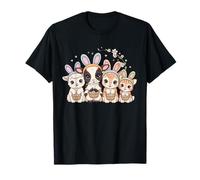 Cute Easter Baby Animals Highland Cow Easter Eggs Bunny Cow Camiseta