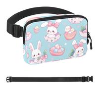 Cute Easter Bunny-1773 - Riñonera de estilo unisex: riñoneras de moda, bolsas cruzadas deportivas delgadas a la moda para trotar, senderismo, senderismo, mujer, hombre, multicolor, 4 x 23 x 15 cm,