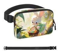 Cute Easter Bunny-1818 - Riñonera de estilo unisex: riñoneras de moda, bolsas cruzadas deportivas delgadas a la moda para trotar, senderismo, senderismo, mujer, hombre, multicolor, 4 x 23 x 15 cm,
