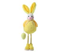 Cute Easter Bunny Figure - Standing Rabbit Doll | 20cm Spring Decor with Soft Plush and Sturdy Base, Fabric Material Accessory with Lightweight Design, Home Category Accent for Holiday, Party