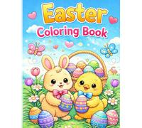 Cute Easter Coloring Book for Kids: Adorable Easter Animals and Eggs to Color