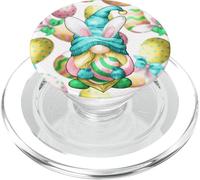Cute Easter Egg Pattern and Bunny Ears For Girls Funny GNOME PopSockets PopGrip para MagSafe