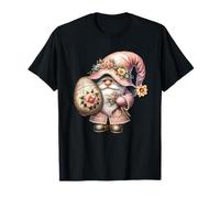 Cute Easter GNOME Decor For Women Floral Easter Egg Hunting Camiseta