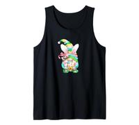 Cute Easter GNOME Girl Bunny Ears For Egg Hunting In Spring Camiseta sin Mangas