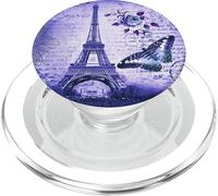 Cute Eiffel Tower Watercolor Design Paris Travel Gift White PopSockets PopGrip para MagSafe
