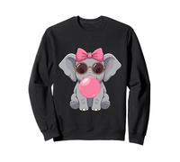 Cute Elephant Bubble Gum Hombres Mujeres Sudadera